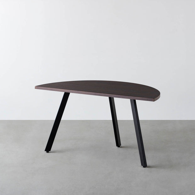 THE TABLE / 半円 × ウェンジ × Black Steel