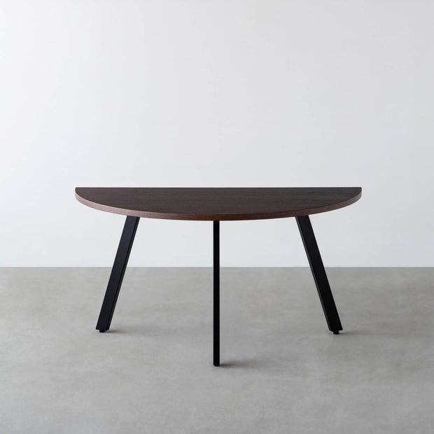 THE TABLE / 半円 × ウェンジ × Black Steel