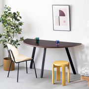 THE TABLE / 半円 × ウェンジ × Black Steel