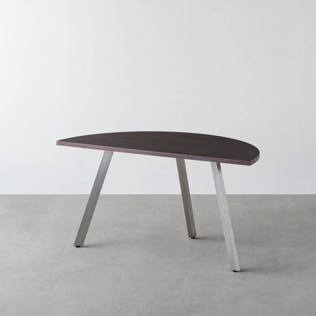 THE TABLE / 半円 × ウェンジ × Stainless
