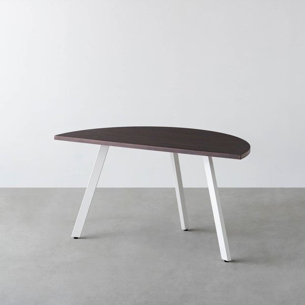 THE TABLE / 半円 × ウェンジ × White Steel