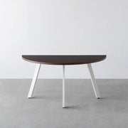 THE TABLE / 半円 × ウェンジ × White Steel