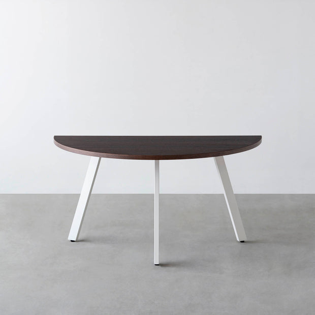 THE TABLE / 半円 × ウェンジ × White Steel