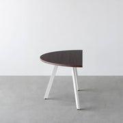 THE TABLE / 半円 × ウェンジ × White Steel