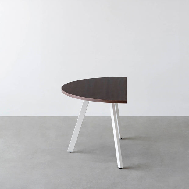 THE TABLE / 半円 × ウェンジ × White Steel