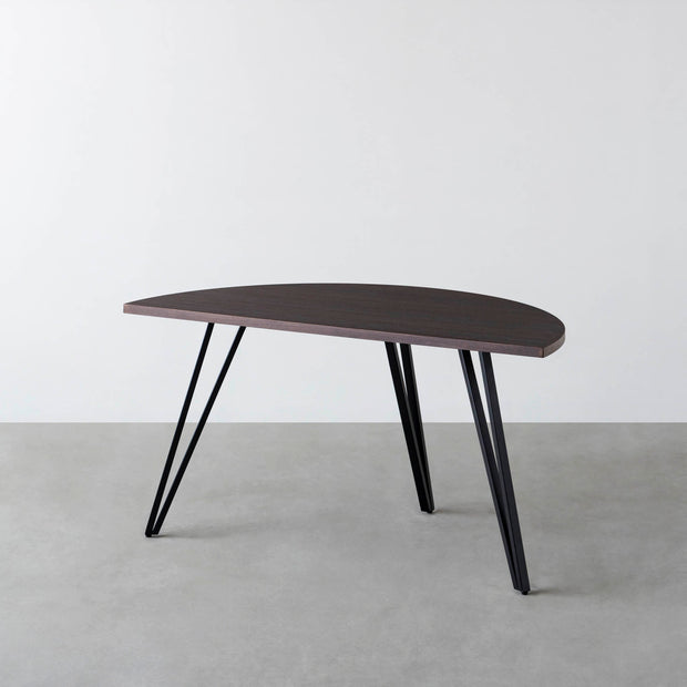 THE TABLE / 半円 × ウェンジ × Black Steel
