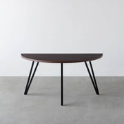 THE TABLE / 半円 × ウェンジ × Black Steel