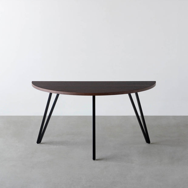 THE TABLE / 半円 × ウェンジ × Black Steel