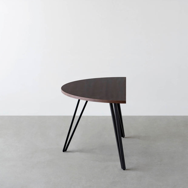 THE TABLE / 半円 × ウェンジ × Black Steel