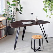 THE TABLE / 半円 × ウェンジ × Black Steel
