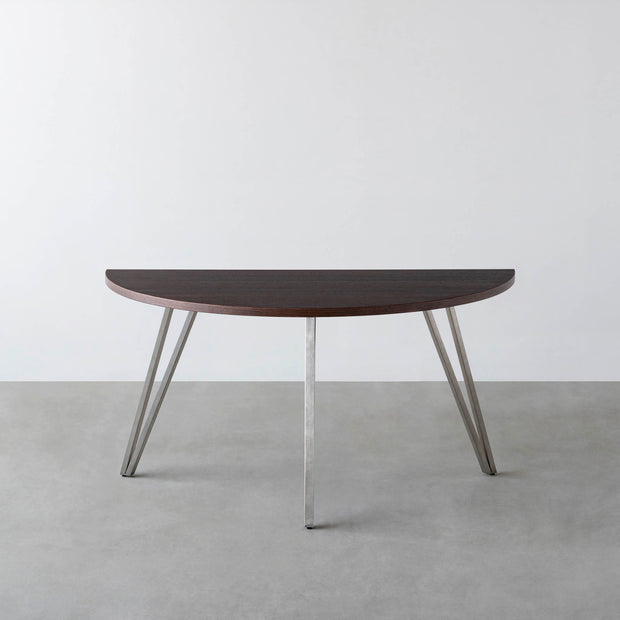THE TABLE / 半円 × ウェンジ × Stainless