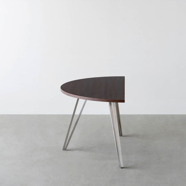 THE TABLE / 半円 × ウェンジ × Stainless