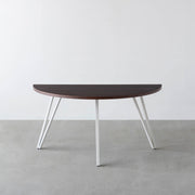 THE TABLE / 半円 × ウェンジ × White Steel
