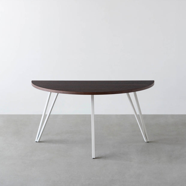 THE TABLE / 半円 × ウェンジ × White Steel