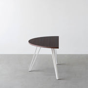 THE TABLE / 半円 × ウェンジ × White Steel