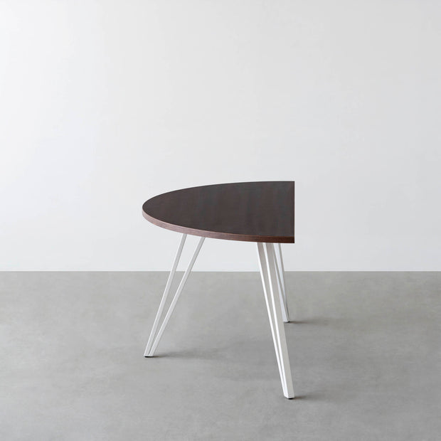 THE TABLE / 半円 × ウェンジ × White Steel
