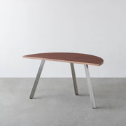 THE TABLE / 半円 × ブビンガ × Stainless