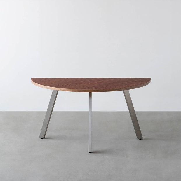 THE TABLE / 半円 × ブビンガ × Stainless