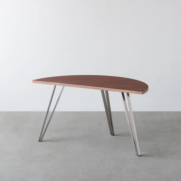 THE TABLE / 半円 × ブビンガ × Stainless