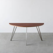 THE TABLE / 半円 × ブビンガ × Stainless