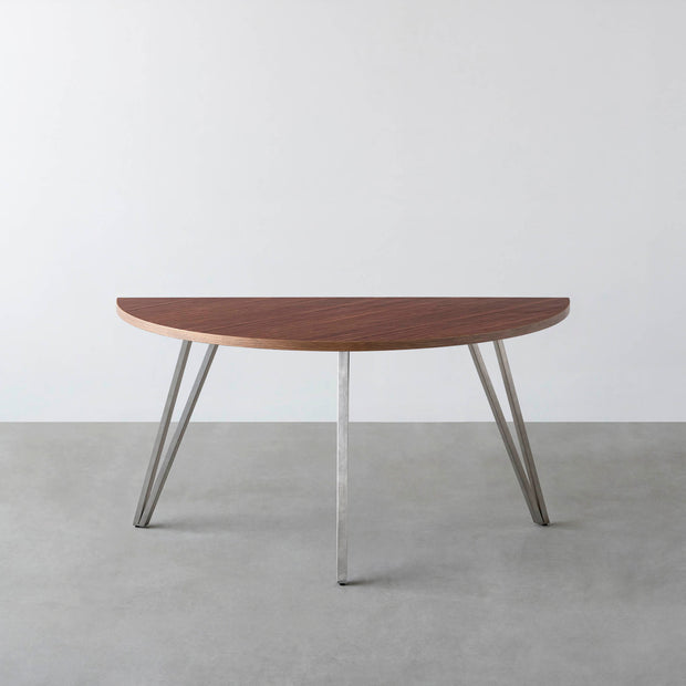 THE TABLE / 半円 × ブビンガ × Stainless