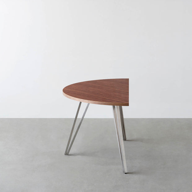 THE TABLE / 半円 × ブビンガ × Stainless