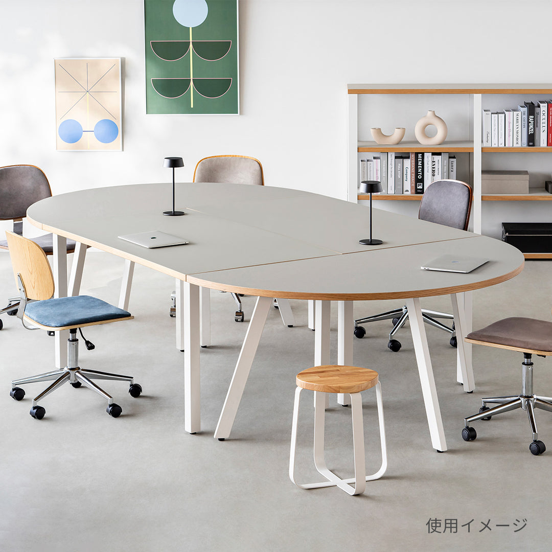 THE TABLE / 半円 × 無垢 レッドオーク × Black Steel – KANADEMONO