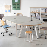 THE TABLE / 半円 × パイン × Black Steel