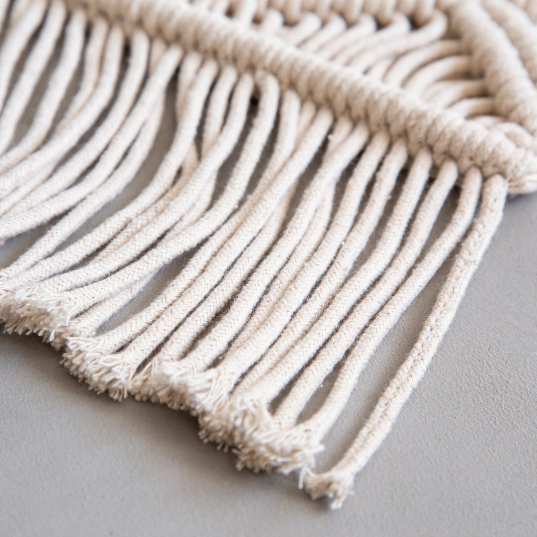 Macrame - Diamond ボヘミアンテイストの ハンドメイド クッション