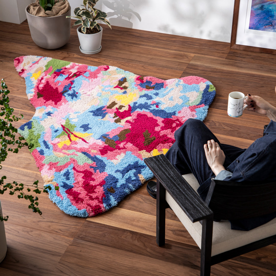 MIYOSHI RUG 苔クッションカバー 藤田二郎 / ラグ Passage crafted with MIYOSHI RUG – KANADEMONO
