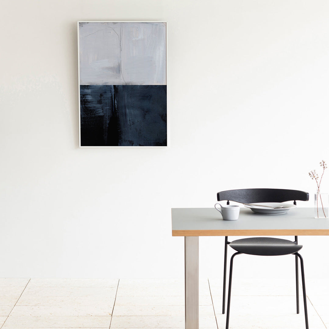 暮らしにアートを Navy × Horizon Abstract #1（ポスター単品
