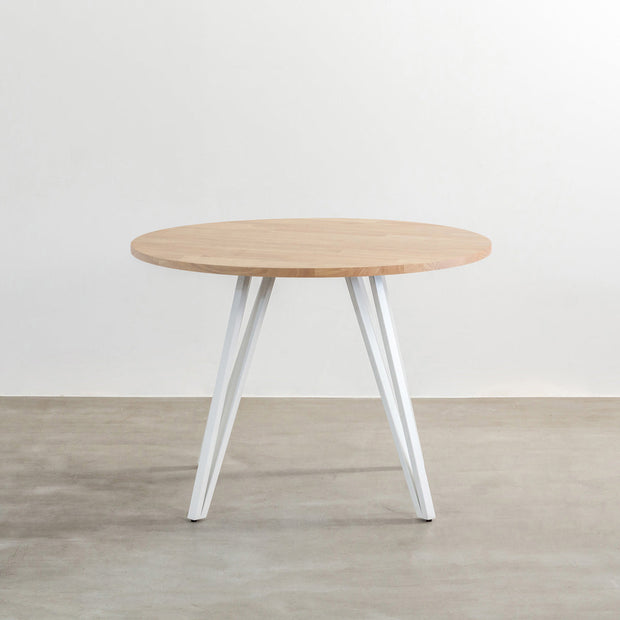 THE CAFE TABLE / 天然木シリーズ White Steel トライアングル 4pin 