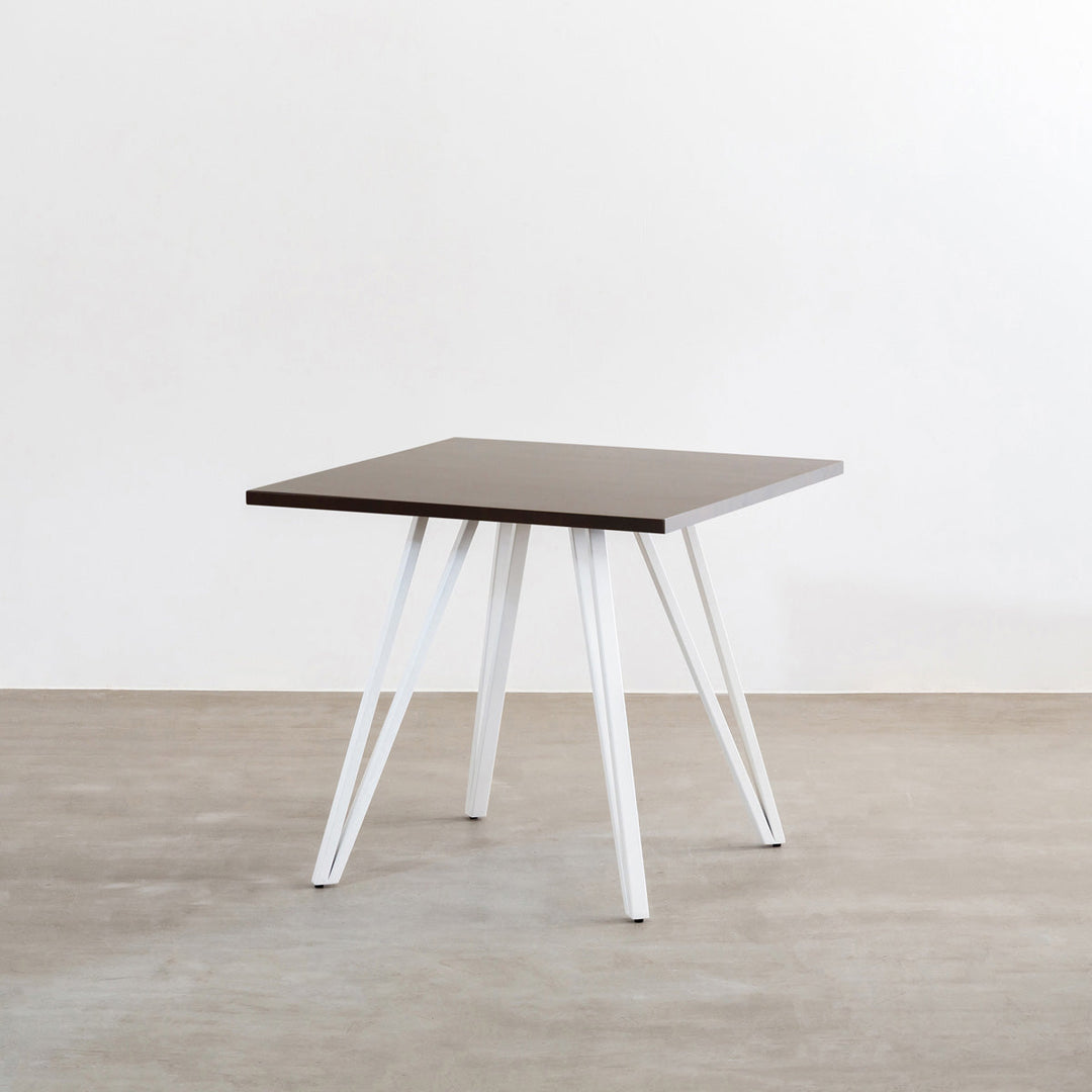 THE CAFE TABLE / ラバーウッド White Steel トライアングル 4pin