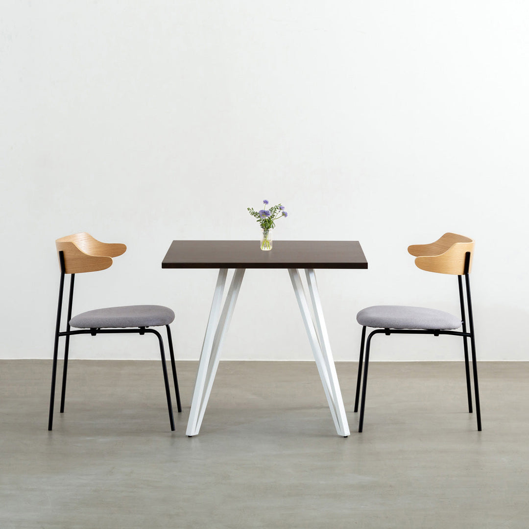 THE CAFE TABLE / ラバーウッド White Steel トライアングル 4pin