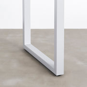 KANADEMONOのラバーウッド材アッシュグレーの天板とクラウドのカラースクエア脚を組み合わせたテーブル（脚）