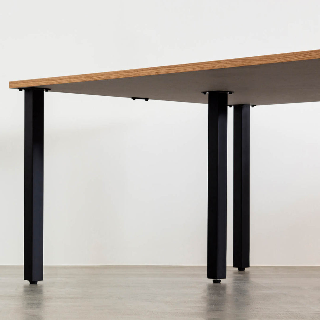 THE TABLE / リノリウム ブルー系 × Black Steel × W100 - 180cm