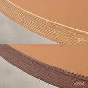 THE CAFE TABLE / リノリウム 全24色　White Steel 4本脚 × ラウンド φ81 - 100