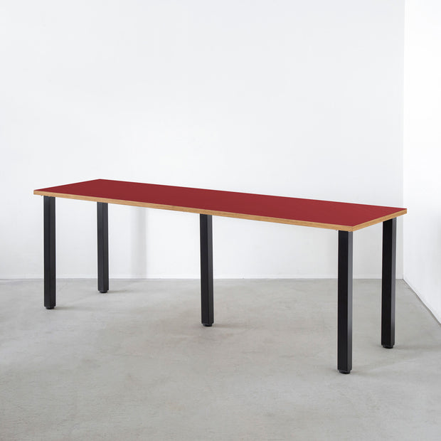 THE TABLE / リノリウム レッド・オレンジ系 × Black Steel × W181 