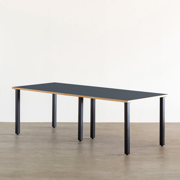 THE TABLE / リノリウム ブルー系 × Black Steel × W181 - 300cm 