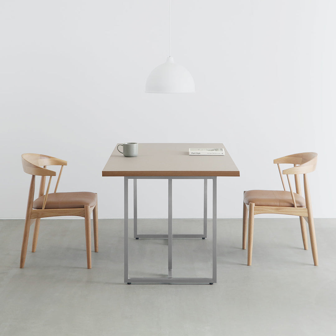 THE TABLE / リノリウム ベージュ・グレー系 × Stainless THE TABLE / リノリウム ベージュ・グレー系 × Stainless