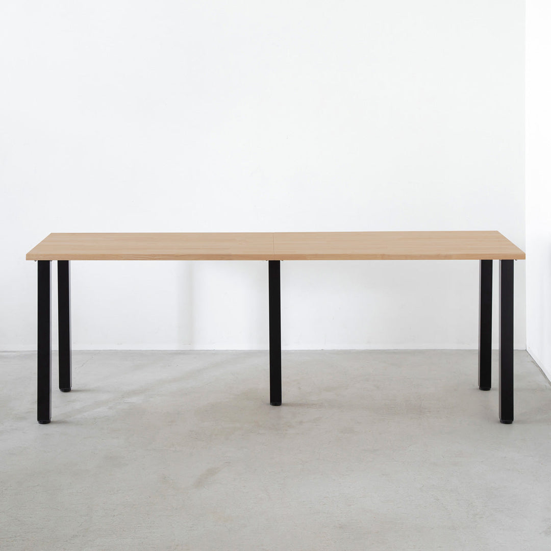 THE TABLE / ラバーウッド アッシュグレー × Black Steel × W181 - 300cm D40 - 69cm –  KANADEMONO