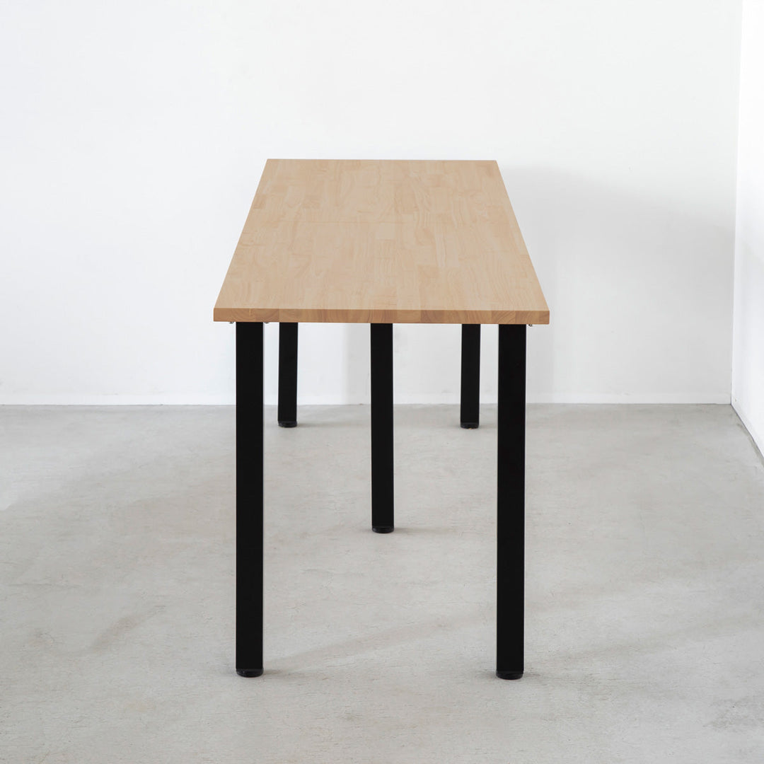 THE TABLE / ラバーウッド アッシュグレー × Black Steel × W181 - 300cm D40 - 69cm –  KANADEMONO