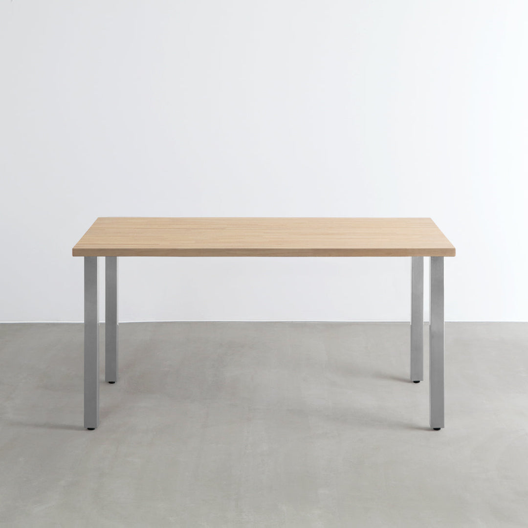 KANADEMONO テーブル ラバーウッド アッシュグレー110cm×60cm THE TABLE / ラバーウッド アッシュグレー × Stainless – KANADEMONO
