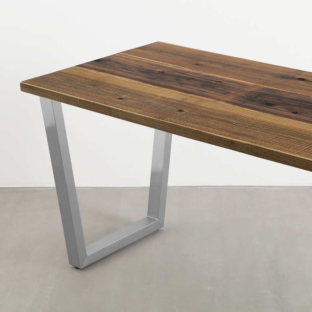 【KANADEMONO】THE TABLE / 無垢 杉 ヴィンテージスタイル THE LOW TABLE / 無垢 杉 ヴィンテージスタイル × Stainless