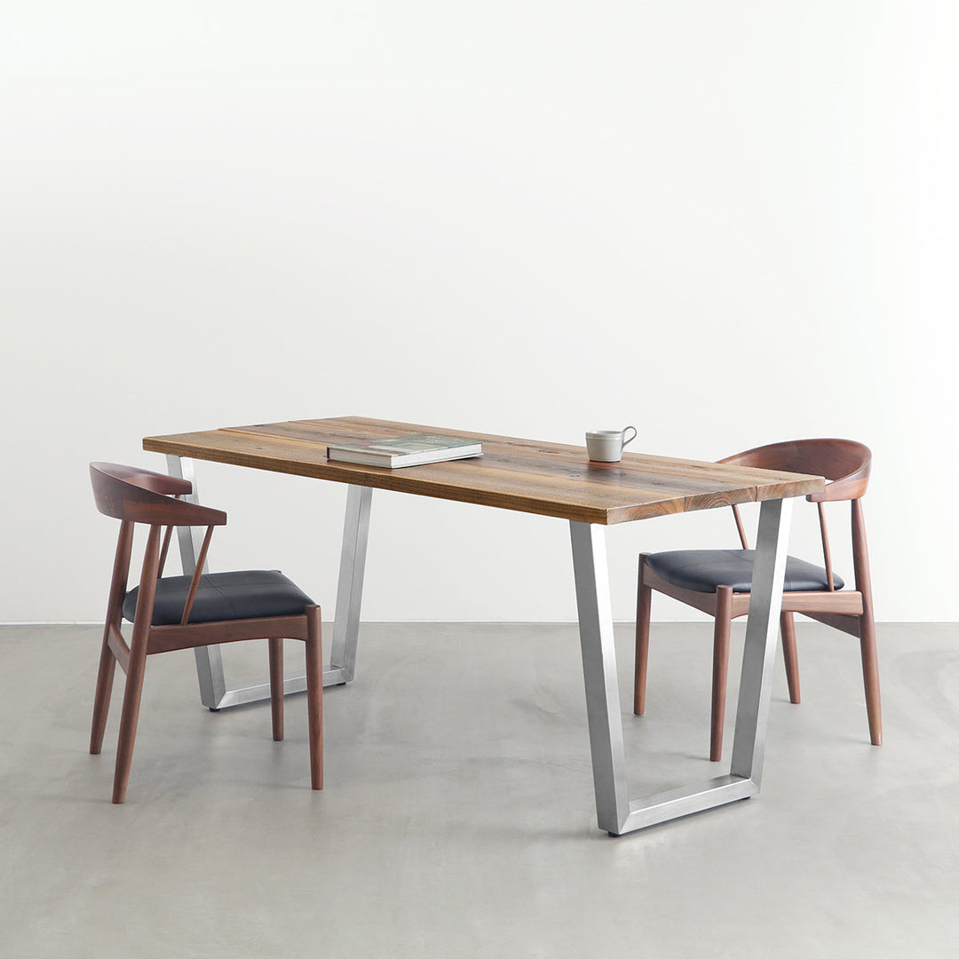 THE TABLE / 無垢 杉 ヴィンテージスタイル × Stainless