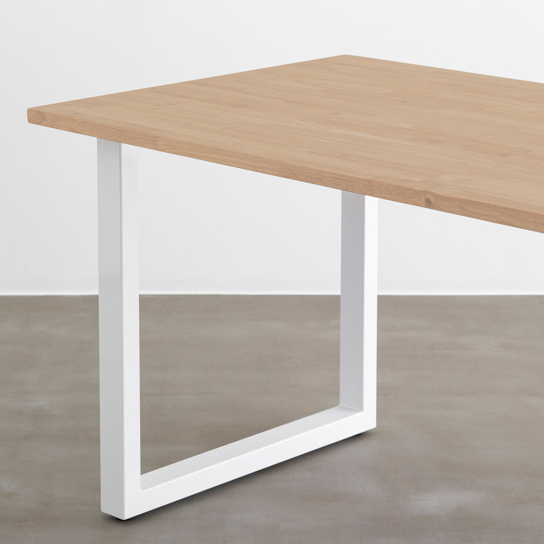 THE TABLE / ラバーウッド アッシュグレー × White Steel × W181
