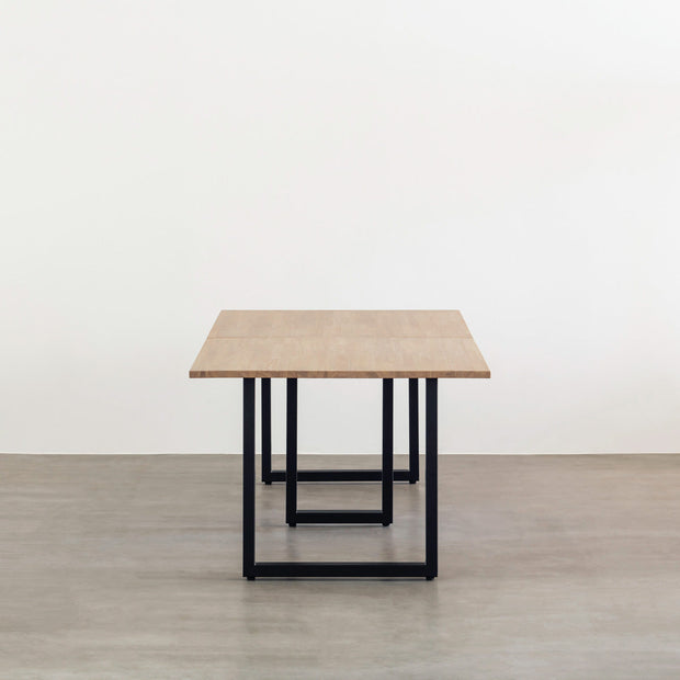 THE TABLE / ラバーウッド アッシュグレー × Black Steel × W181 - 300cm