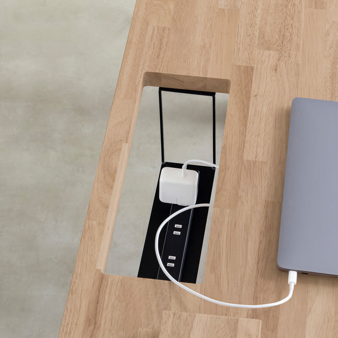 THE TABLE / ラバーウッド アッシュグレー × Stainless 配線 THE TABLE / ラバーウッド アッシュグレー × Stainless 配線