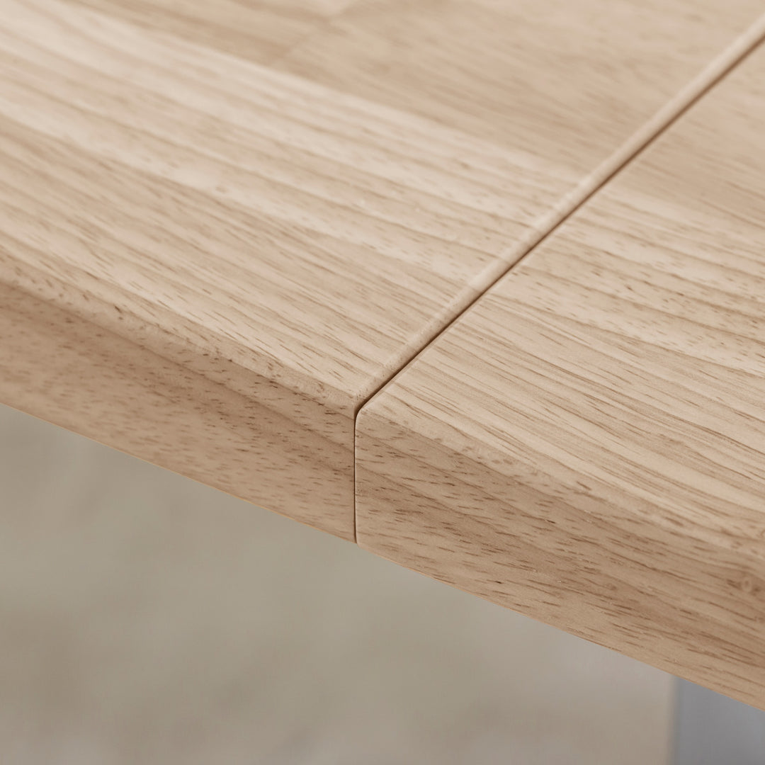 THE TABLE / ラバーウッド アッシュグレー × White Steel × W150