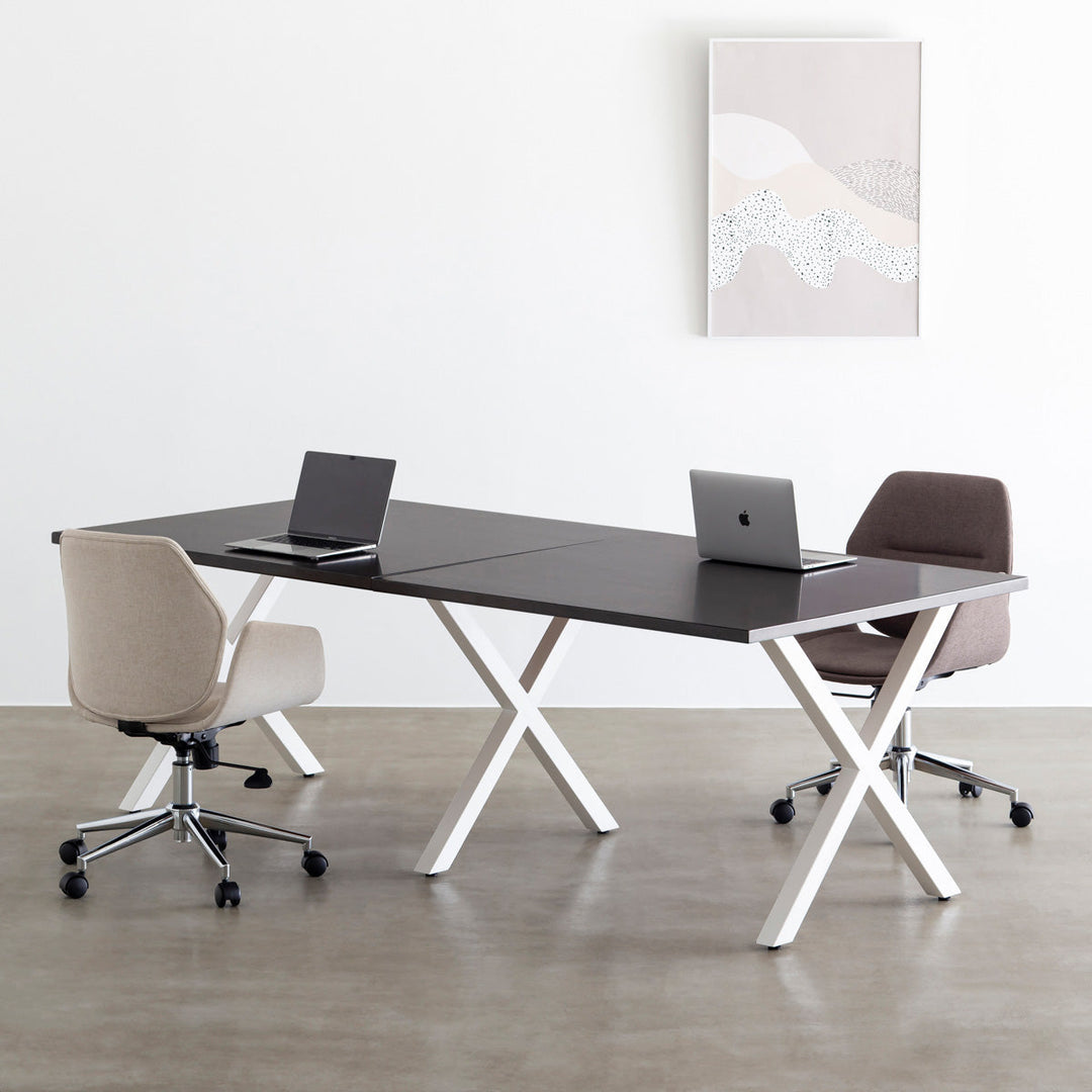 THE TABLE / ラバーウッド ブラックブラウン × White Steel THE TABLE / ラバーウッド ブラックブラウン × White Steel
